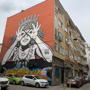one of the murals you will see during istanbul street art tour