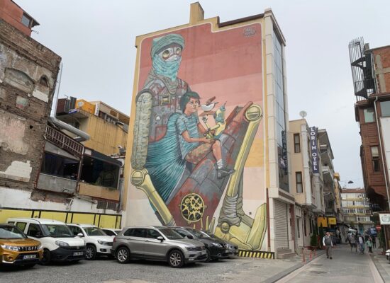 one of the murals that you will see during Istanbul Street Art Tour